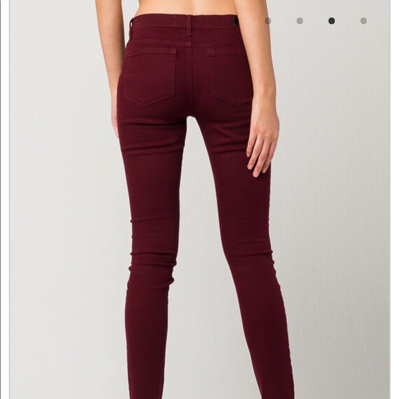 Maroon stretch jean - Picture 4 of 6